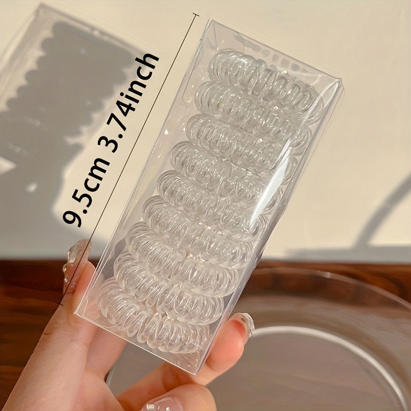 9pcs Spiral Hair Ties