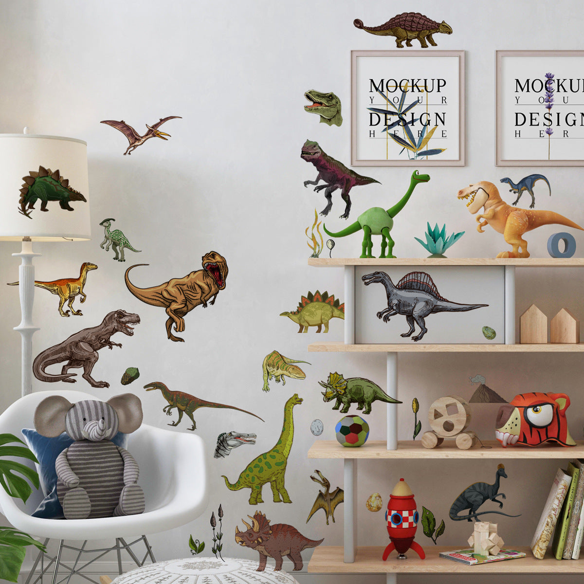 Glow Dino Stickers